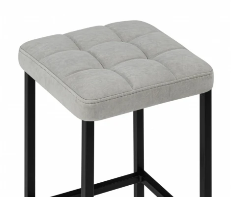 Барный стул Woodville Лофт (Металл, Велюр/Черный) арт.619421