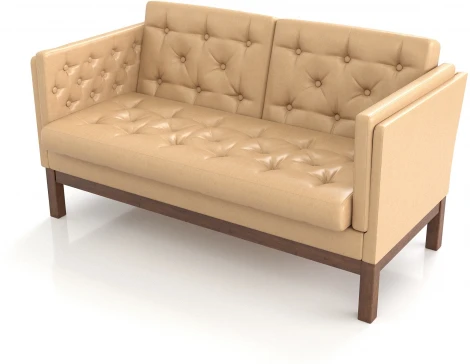 Диван Arsko Айверс М орех кремовый кожзам