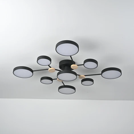 Потолочная люстра на штанге Gamma D98 Black Imperiumloft Gamma01 (223769-23) (LED, 220V, пульт управления, круглые)