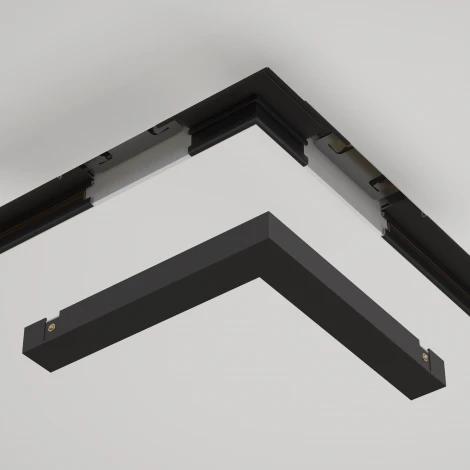 Коннектор/соединитель угловой встраиваемый черный Maytoni Accessories for tracks Basity TRA172CL-12B