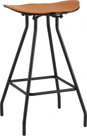 Стул полубарный Jerry черный с коричневой подушкой Stool Group арт.УТ000039718