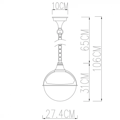 Уличный светильник подвесной Arte Lamp Monaco A1495SO-1WG