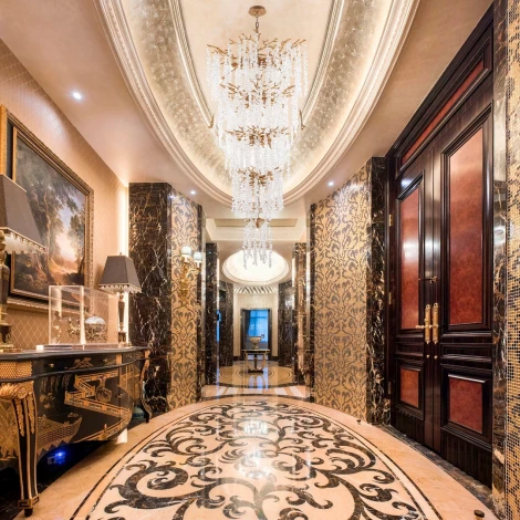 Подвесная большая люстра каскадная Arte Milano Milano-4 23416.800-1600.28.G9.D.5D IB (220V, на цепи)