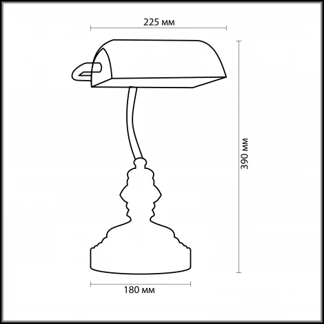 Интерьерная настольная лампа Odeon Light Tres 2225/1T