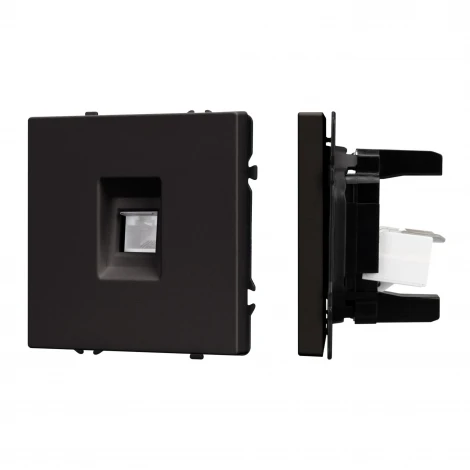 Розетка ARL NOBE компьютерная софт-тач черный оникс SCT-MPC1-SFPL-BK (RJ-45, CAT6) (Arlight,) 054305(1)