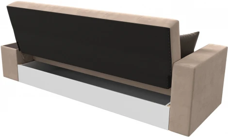 Диван-книжка Лига-020 стол справа (Бежевый,Коричневый/Велюр) Лига Диванов арт.118473