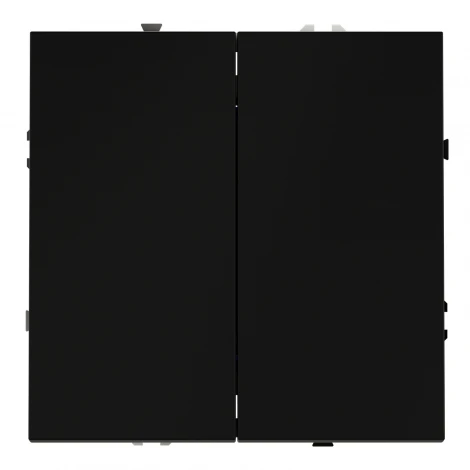 Перекрестный переключатель встраиваемый IP30 Voltum S70 VLS020508 двухклавишный 10А, (черный матовый)