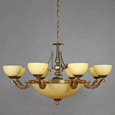 Люстра подвесная Ambiente by Brizzi Tenerife, 16 ламп, бронза с бежевым