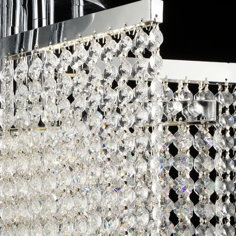 Потолочная люстра хрустальная светодиодная на штанге Reluce 02653-0.3-60W LED CH (220V)