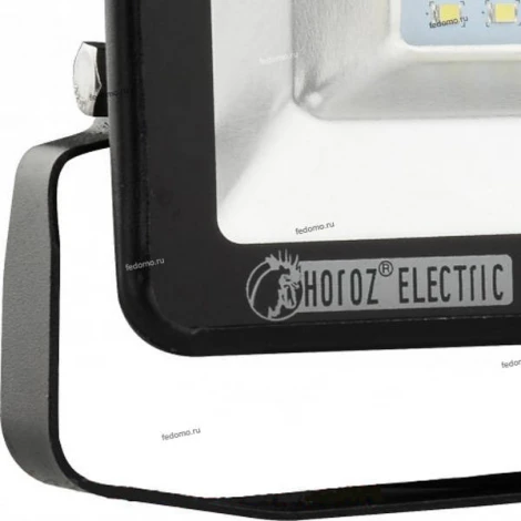 Прожектор уличный светодиодный Horoz Puma, 1 плафон, черный с хромом, никелем и прозрачным