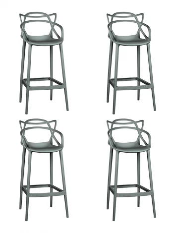 Набор 4 шт Стул барный DOBRIN MASTERS BAR (тёмно-серый (GR-04))