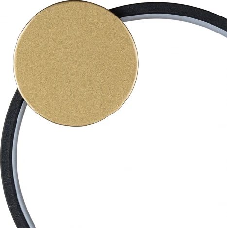 Настенный светодиодный светильник Escada Figures 10263/1LED 15Вт, 1040Лм, 4500К, Ra>80, металл/силикон, черный (220V, кольцо)