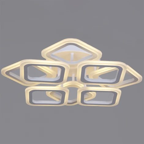 Потолочная люстра светодиодная на штанге с пультом регулировкой яркости и цветовой температуры Reluce 05104-0.3-4+4 WH