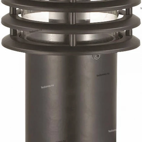 Столб уличный Horoz Palmiye, 1 плафон, черный с прозрачным