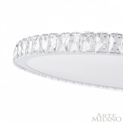 Потолочный светильник круглый Arte Milano 310122/D500 NI (регулировка яркости, LED, 220V, пульт управления, круглые)