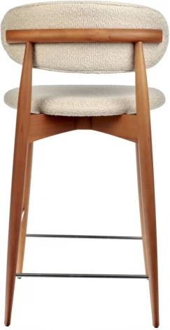 Стул полубарный Lucas латте букле с ножками цвета орех Bradexhome арт.RF 0549