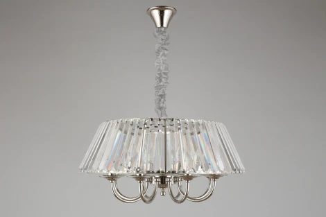 Подвесная люстра Aployt Lucretia APL.748.03.08 (220V, хрусталь, на цепи, свеча, круглые)