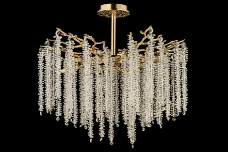 Потолочная люстра на штанге Dio D`arte Tavenna Gold Tavenna H 1.3.60.100 G (220V, хрусталь)