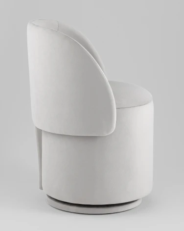 Пуф-трансформер Таунсвилл вращающийся с ящиком велюр светло-серый Stool Group УТ000042266