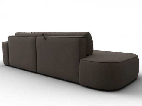 Диван угловой Лига-065 БП угол правый (ДСП,Рогожка/Коричневый) Лига Диванов 134784