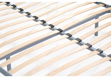 Двуспальная кровать Woodville Фади 160х200 серая 462539