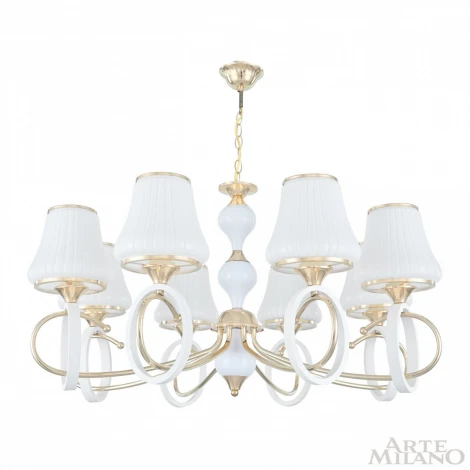 Подвесная люстра Arte Milano Florentia-2387 302387/8 Wh/Gd (220V, на цепи)