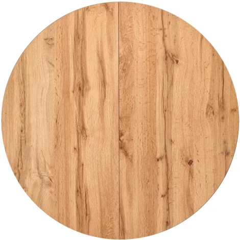 Стол Bradex Home Rudolf круглый раскладной 90-120x90x75см, Дуб Вотан, черный (RF 0454)