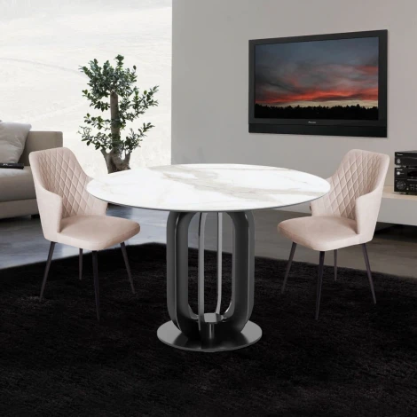 Стол Top Concept круглый Capri 100, керамика белая