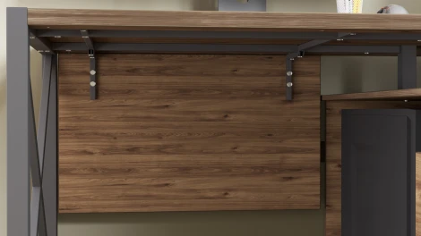 Стол рабочий универсальный Калифорния Хардвиг 1200 ЛДСП Орех темный 3997061201