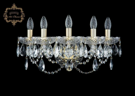 Бра Art Classic 10.11 10.11.5.165.XL.Gd.Sp (220V, хрусталь, подвески, подсвечник, свеча)