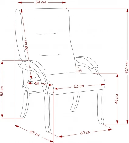 Кресло Leset Дэми (Фанера,Металл/Рогожка) Leset арт.2500000173660