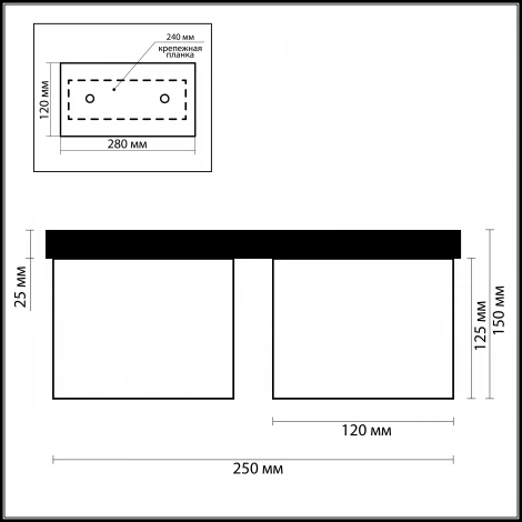Потолочный светильник Odeon Light Cubet 2043/2C