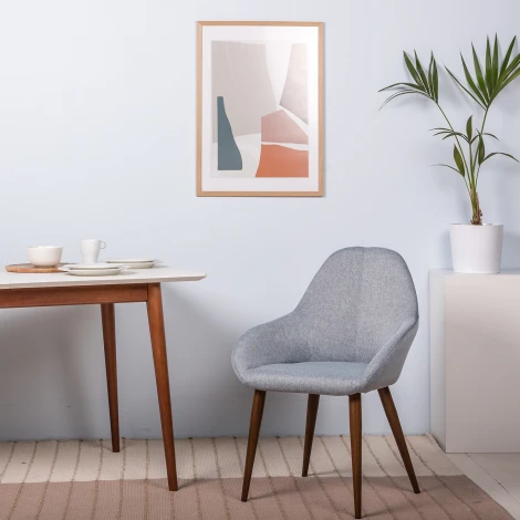 Стул R-Home Kent Сер/Тёмный Орех