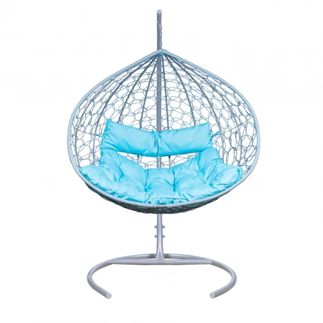 Подвесное кресло LESET БАЛИ 2500000069970 Сталь,Ротанг, Полиэстер, Бирюзовый, Серый
