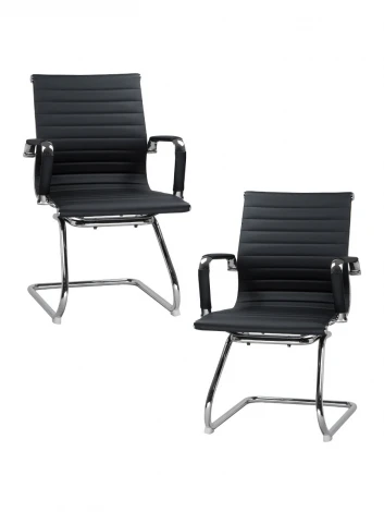 Набор 2 шт офисное кресло для посетителей DOBRIN CODY (чёрный)