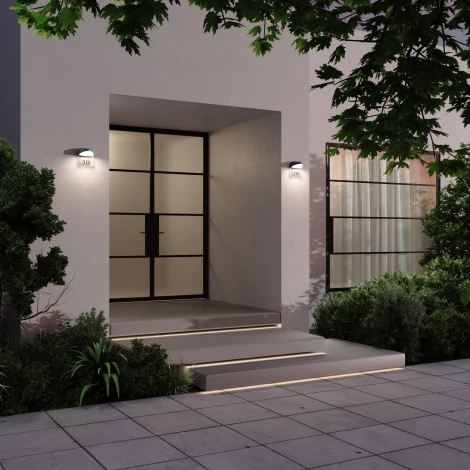 Настенный уличный светильник Maytoni Gloss O447WL-L7GF3K (LED, 220V, IP65)