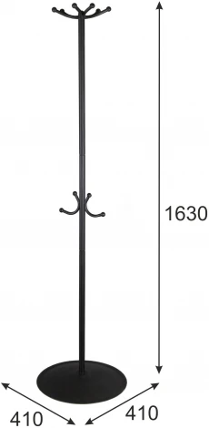 Вешалка напольная Пико 16 черный от фабрики Mebelik