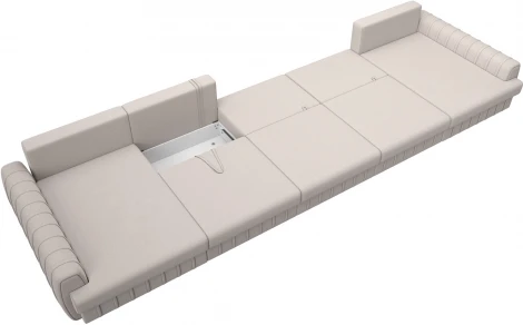 Диван П-образный Лига-057 НПБ МегаЛонг Лига Диванов (Замша) арт.129373