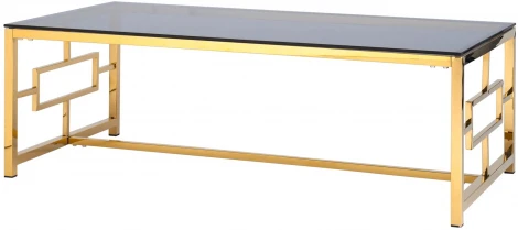 Журнальный стол Stool Group 120*60 БРУКЛИН золото стекло smoke УТ000001494