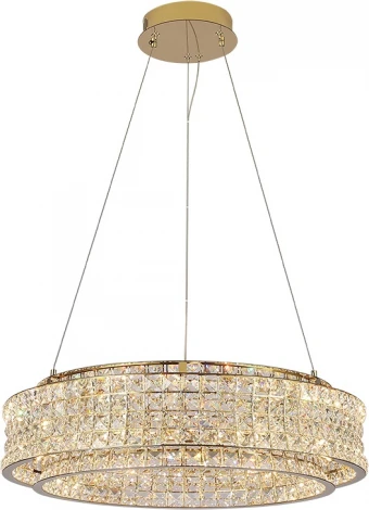 Подвесной светильник хрустальный светодиодный Newport 8510 8510/60 gold (220V, на тросе)