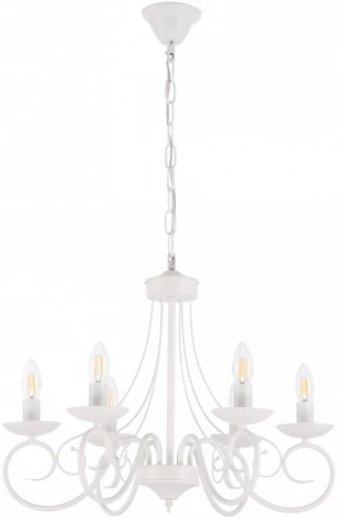 Подвесная люстра Arte Milano AM349159 349159/6 WT (220V, на цепи, подсвечник, свеча)
