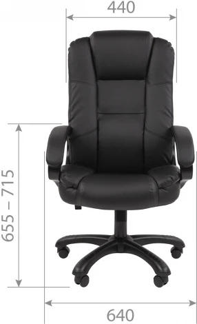 Компьютерное кресло CHAIRMAN 600 (Пластик,Экокожа/Черный)