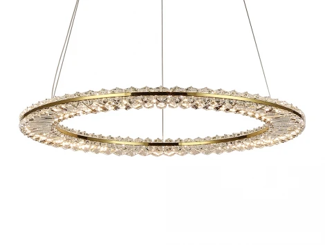 Подвесной светодиодный светильник кольцо Newport 8240 8241N/600 gold (220V, на тросе, кольцо)