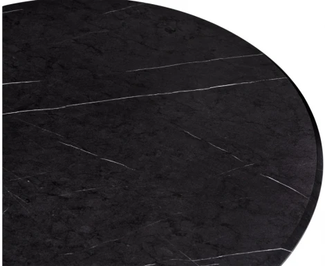 Стол деревянный Woodville Тулип 80х73 мрамор черный / черный 530833