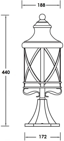 Наземный фонарь Oasis Light LUCERNA 84804 SB1 Bl (220V, IP44)