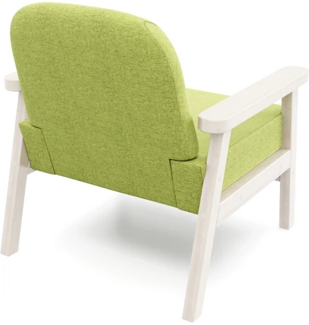 Кресло Arsko Флори беленый дуб рогожка зеленая