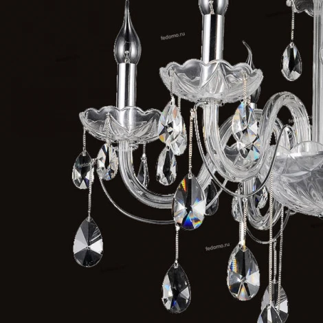 Подвесная люстра Omnilux Valledoria OML-70203-06 (220V, подвески, на цепи, подсвечник, свеча)