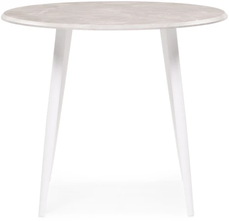 Деревянный стол Notta Абилин 90х76 мрамор светло-серый / белый матовый 507216