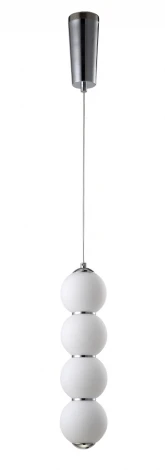 Подвесной светильник Crystal Lux DESI SP4 CHROME/WHITE (LED, 220V, на проводе, шарики, бусы)