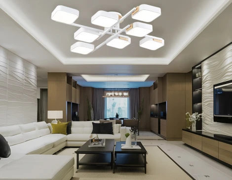 Потолочная люстра светодиодная на штанге с регулировкой цветовой температуры Ambrella COMFORT FL4888 (220V)